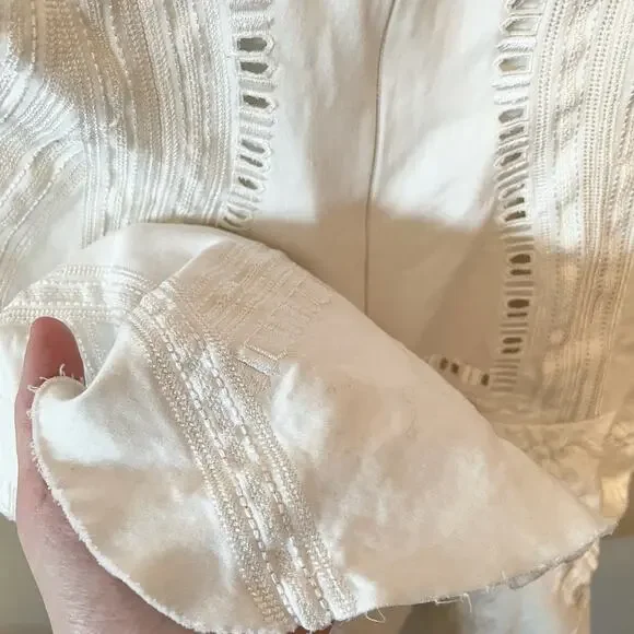 Robert Rodriguez “kuba” white fit and flare embroidered dress spring summer - Picture 7 of 9